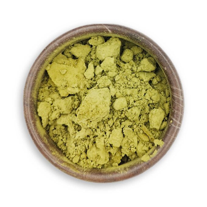 A bowl of kratom powder